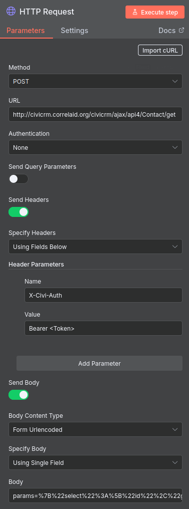 Screenshot API Anfrage