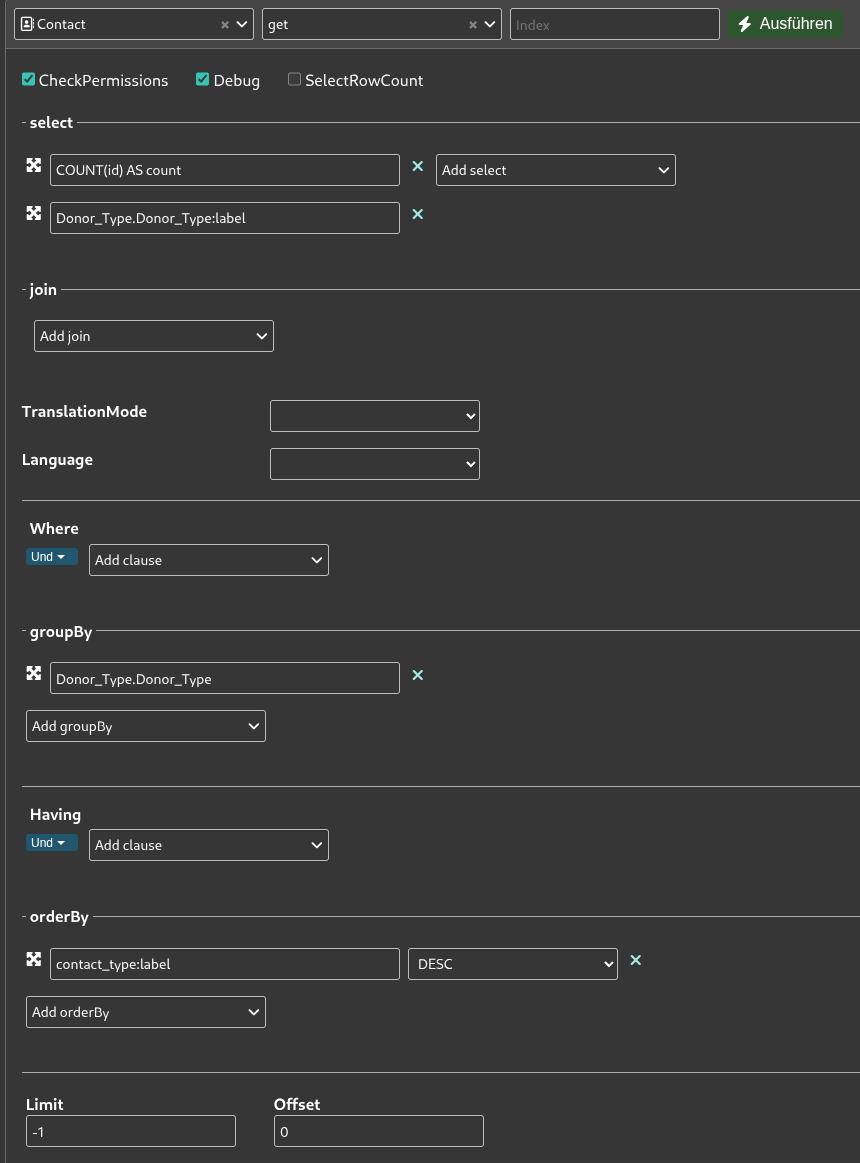 Spendende API Explorer